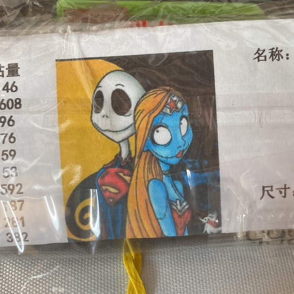 Nightmare Before Christmas Jack as Superman Sally as Wonder Woman Diamond Kit - Picture 1 of 3